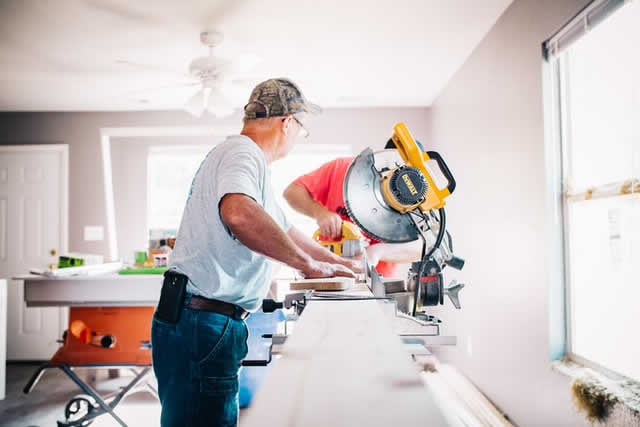 man using a chopsaw