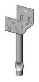 Post bracket for use in a concrete or masonry peer