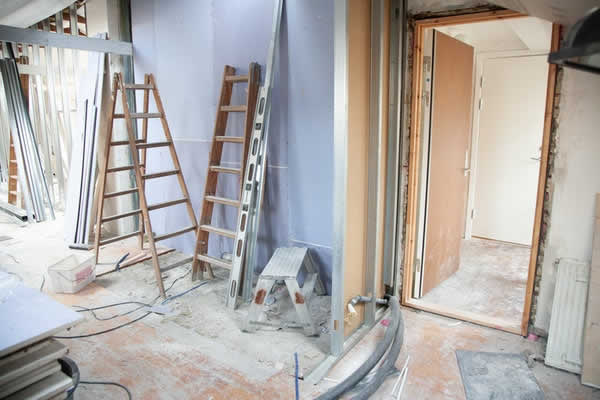 interior construction of a building